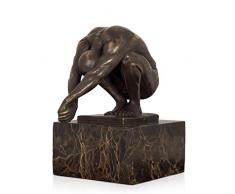 World Art Tourment Sculpture En Bronze, Multicolore, 17,5x14x8 Cm