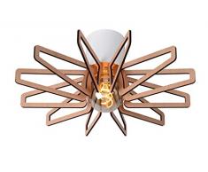 Lucide 77184/45/31 Plafonnier, 15 W, Blanc, Bois clair