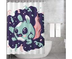 Bonamaison Rideau de Douche en Polyester Multicolore 155 x 220 cm
