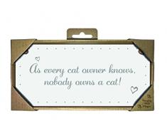 Magnet & Steel Aimant en Acier et Que Chaque propriétaire NE Connaît Plus Personne NE Sera Détient Une Cat-Wooden Paysage, Bois, Multicolore, 19.5 x 0.7 x 9 cm