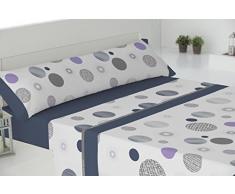 Todomueble Cortez Jeu DE DRAPS 135 Bleu