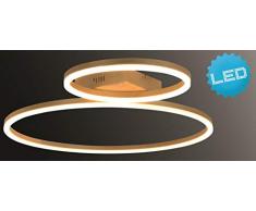 NÃ¤ve Leuchten Plafonnier LED Gold Leaf, mÃ©tal, or, 94Â x 60Â x 7Â cm