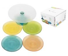 Pasabahce Set de Vaisselle 5 pièces Orange 40 x 40 cm