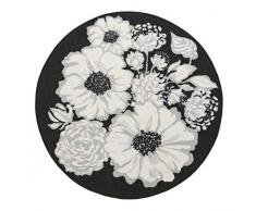 Vallila Runo Tapis de Salon Motif Floral Gris 133 x 133 cm