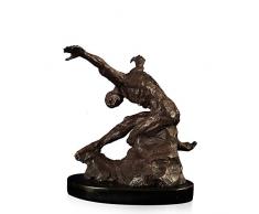 Arte Dal Mondo SM570N Icare Sculpture Moderne en Bronze patiné avec Base en marbre, 29x38x25 cm