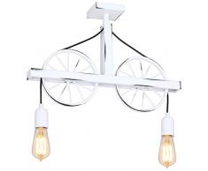 Homemania Lampe Ã suspension W52xd10xh45 cm Blanc