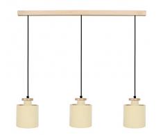 Tosel 21052 Lustre 3 Lumières, Acier/, E27, 40 W, Gris, 90 x 90 cm