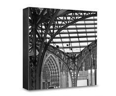 COGNOSCO HG-K110 Tableau Mural en Bois avec Photo darchitecture Cologne Principale Noir/Blanc 15 x 15 cm