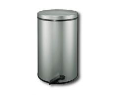 WESCO 128 531â01 Poubelle à pédale de Cuisine 25 litres Poubelle galvanisé à Chaud intérieur Nickel Argent