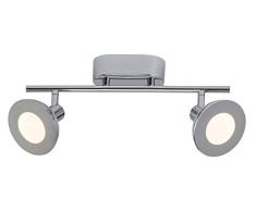 AEG aega191120 A +, tube Titania Spot LED, lumière indirecte oscillant, 2 x 500 Lumen, aluminium, 5 W, intégré, chrome, 10,5 x 36,5 x 17,3 cm