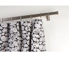 InCasa Tringle Ã Rideaux: 31 x 12 mm, L. 200 cm. en Acier satinÃ© â Complet