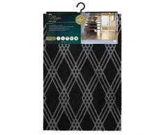 JVL Mega Paillasson Lavable en Machine Motif Big Diamond Noir Gris Taille Unique