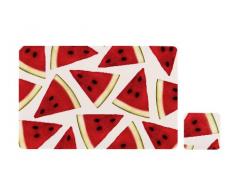 Premier Housewares 1203565 Lot de 4 Napperons + sous-Verres Melon deau Liège/Vinyle Multicolore 44 x 3 cm