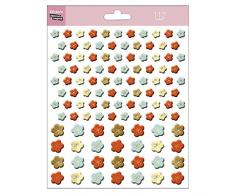 NOUVELLES IMAGES 75007868 Fleurs Ensemble de 112 Mini Stickers Finition MatiÃ¨re Papier 4 Couleurs Multicolore 14.49 x 7.5 x 0.1 cm
