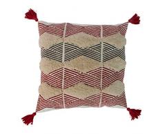 Riva Home Coussin rembourré en Polyester, Rouge/Naturel, 50 x 50cm (20 x 20)