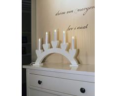 Star 204-48 Annie-5 Chandelier 5 Lumières Bois Blanc 31 x 43 cm