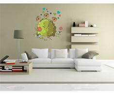 pinkelephant Autocollant Mural pour Enfants Les Clm027Â RigoloÂ âÂ Little MonsterÂ âÂ Åil avec cÅurÂ âÂ Sticker Mural 70Â x 80Â cm