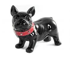 Home Bulldog Tirelire, cÃ©ramique, Noir, 21Â x 9Â x 18Â cm