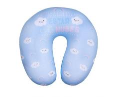 DCASA Coussin de Voyage Nuages Multicolore Unique
