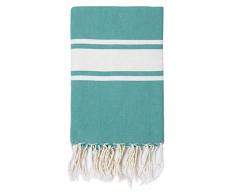 Moorish Idol - Fouta Traditionelle Unie- 100cm x 200cm- Vert Canard
