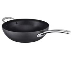MasterChef MC 700206 aluminium anodisÃ© dur anti-adhÃ©sif sans PFOA Induction Wok, Noir