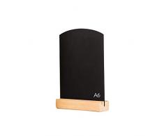 Tableaux Noirs UK Mini Dessus de Table, Bois, Noir, A6, 105Â x 160Â mm