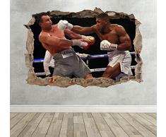 Wall Decor 247 Sticker Mural 3D Anthony Joshua vs Klitschko pour Chambre denfant Motif Paysage Moyen 50 x 35 cm