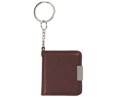 Zep AK3B Porte clés Simili Cuir Personnalisable pour 2 Photos Format identité 3,5x4,5 cm Marron, Gris, 12 x 7 x 1 cm