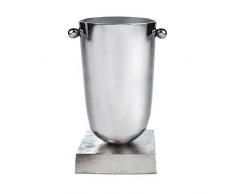 EUROCINSA Réf. 13470 London Vase en Aluminium Brillant, 23 x 23 x 46 cm