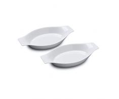 WM TSET139 Bartleet & â¿Sons 1750 Lot de 2 plats ronds contemporains en porcelaine Blanc 27 cm