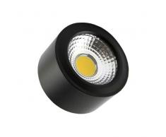 MAXILAMP Max180796 Plafonnier LED Style COB 12W Black Verre, Transparent