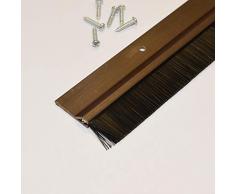 CONFORTEX 08120 Bas Porte à Visser avec Brosse, PVC, Brun, 100cm x 0,6cm x 4,5cm