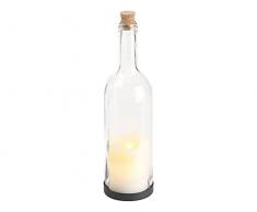 Bouteille de vin dÃ©corative avec bougie LED vacillante - Classique [Lunartec]