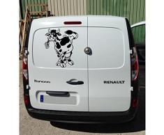 TATOUTEX Stickers Vache et Fleurs - Beige, L 54cm x H 60cm