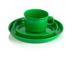 Kimmel 21-000-2004-5 Ensemble de Tasse, Soucoupe et Assiette Plastique Vert