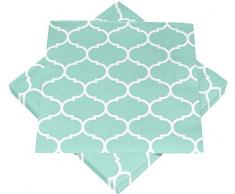 Heku 100 Serviettes de Table, Ornament Mint, 33 x 33 cm