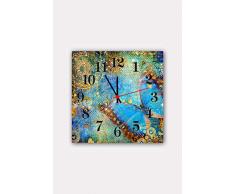 Bonamaison Horloge Murale en MDF, Multicolore, 30 x 30 cm