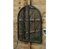 Grand Miroir Mural de Jardin avec Portes 60 x 48 cm