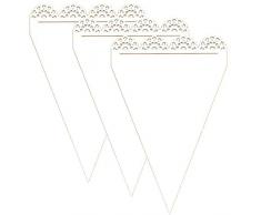 dayka Trade Silhouette en carton fin et Flexible, fanion triangulaire multicolore, Taglia Unique