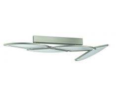 Evotec MOVIL Plafonnier LED ovale à 4 ampoules 2700-6500 K 54 W 6272 Lumens/Contrôle de la lumière par télécommande Aluminium 54 W Transparent Small