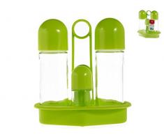 Home Huilier 4 PiÃ¨ces en Plastique Transparent/Vert