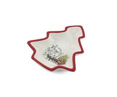 Villa DEste Home Tivoli 5900721 Classic Xmas Assiette creuse en forme darbre, Dolomite