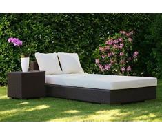 Cuir Synthétique Housse pour coussin de chaise longue Hauteur 10 cm 60 x 190 cm Cuir Housse en cuir pour coussin pour chaise longue, Surmatelas, coussin pour chaise longue de jardin, Tapis de plage, chaise longue, traitement