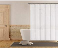 Kensie Rideau de Douche, Blanc, 72x72