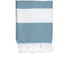 Moorish Idol - Fouta Losange- 100cm x 200cm- Bleu Canard