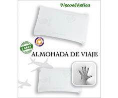 SABANALIA Oreiller de Voyage, Mousse, Blanc, 23Â x 42Â x 10Â cm