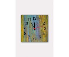Bonamaison Horloge Murale en MDF, Multicolore, 30 x 30 cm