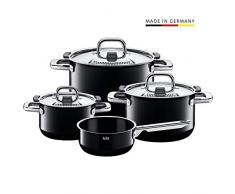 Silit 2109291817 Set de 4 Batteries de Cuisine, Ãmail, Noir, 24 cm