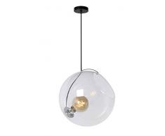 Lucide 25405/40/60 Suspension, Verre, 60 W, Transparent, Noir