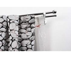 InCasa Double Tringle Ã Rideaux: Ã 20 mm, L. 180 cm. en Acier Poli chromÃ© â Complet